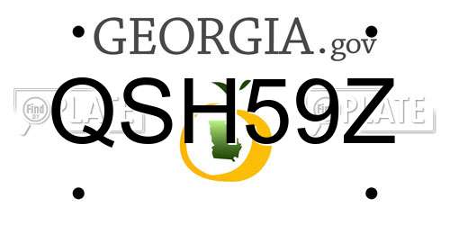 QSH59Z Georgia License Plate