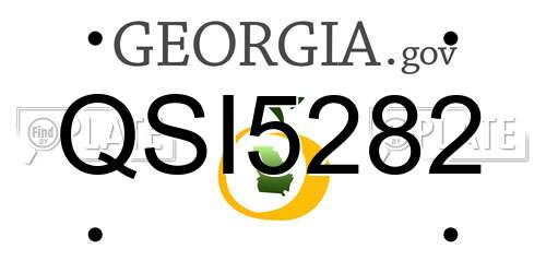 QSI5282 Georgia License Plate