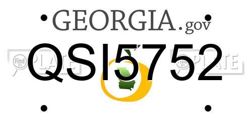 QSI5752 Georgia License Plate