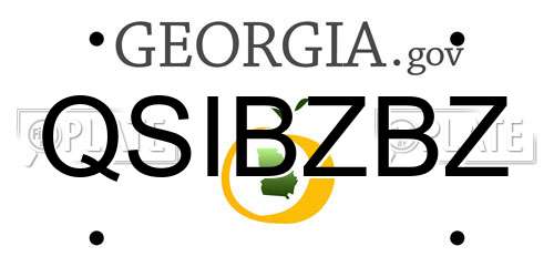 QSIBZBZ Georgia License Plate