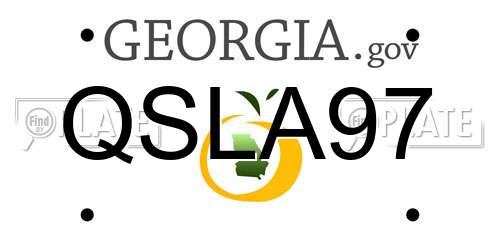 QSLA97 Georgia License Plate