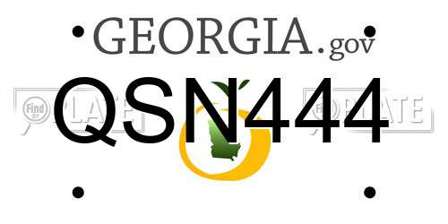 QSN444 Georgia License Plate