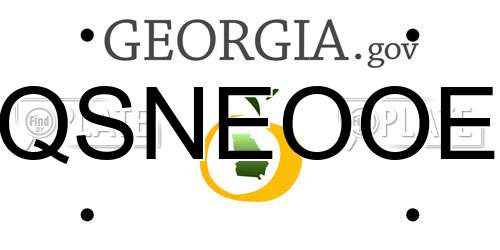 QSNEOOE Georgia License Plate