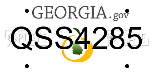 QSS4285 Georgia License Plate