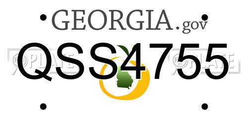QSS4755 Georgia License Plate
