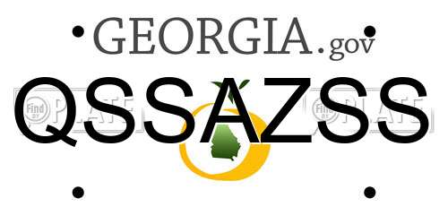 QSSAZSS Georgia License Plate