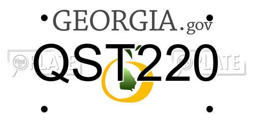 QST220 Georgia License Plate