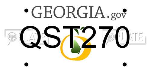 QST270 Georgia License Plate