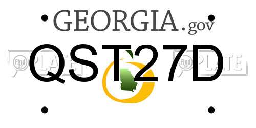 QST27D Georgia License Plate