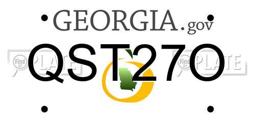 QST27O Georgia License Plate