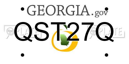 QST27Q Georgia License Plate
