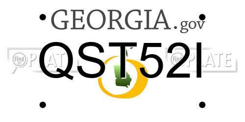 QST52I Georgia License Plate