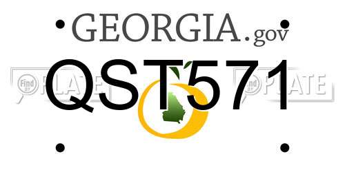 QST571 Georgia License Plate
