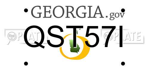 QST57I Georgia License Plate