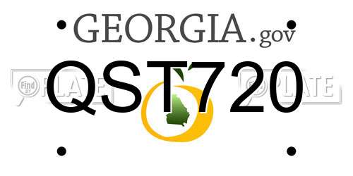 QST720 Georgia License Plate