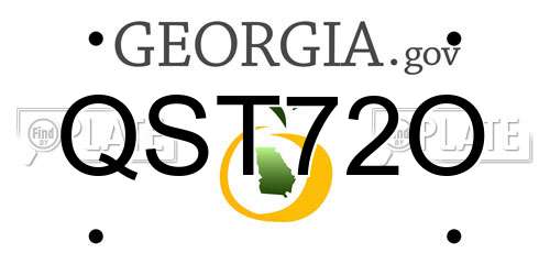 QST72O Georgia License Plate