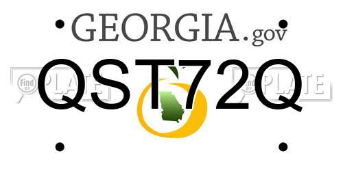 QST72Q Georgia License Plate