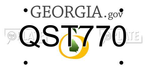 QST770 Georgia License Plate