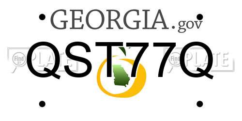 QST77Q Georgia License Plate