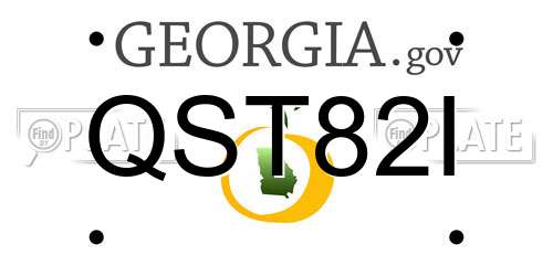 QST82I Georgia License Plate