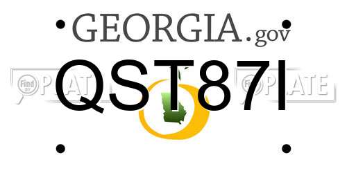 QST87I Georgia License Plate