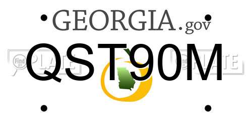 QST90M Georgia License Plate
