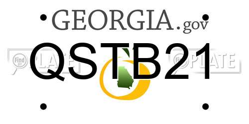 QSTB21 Georgia License Plate