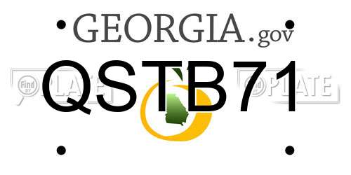 QSTB71 Georgia License Plate