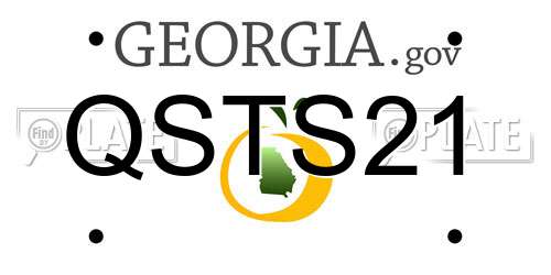 QSTS21 Georgia License Plate