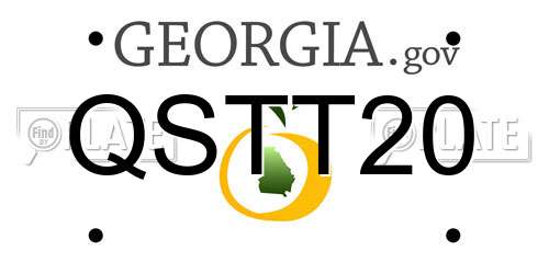 QSTT20 Georgia License Plate