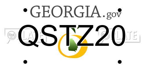 QSTZ20 Georgia License Plate