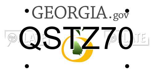 QSTZ70 Georgia License Plate