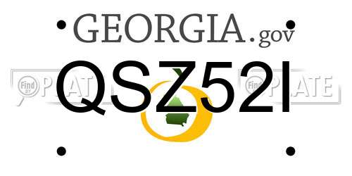 QSZ52I Georgia License Plate
