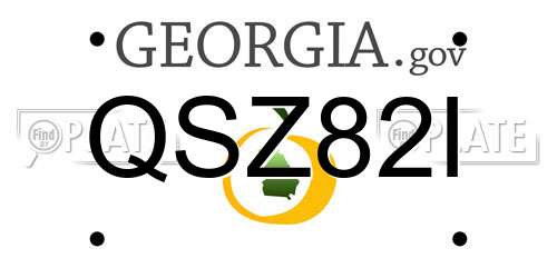 QSZ82I Georgia License Plate