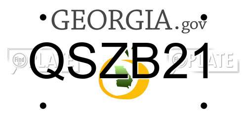 QSZB21 Georgia License Plate