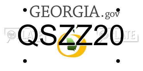 QSZZ20 Georgia License Plate