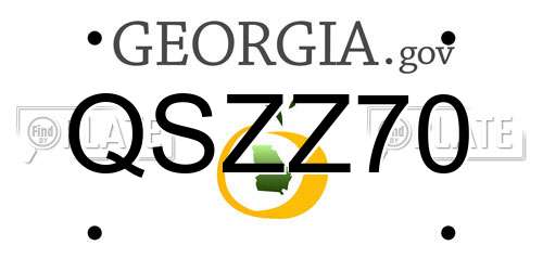 QSZZ70 Georgia License Plate