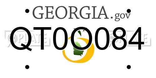 QT0O084 Georgia License Plate