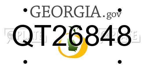 QT26848 Georgia License Plate