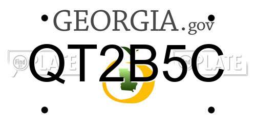QT2B5C Georgia License Plate