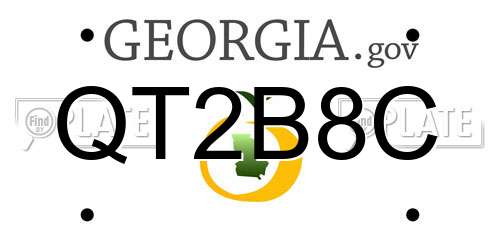 QT2B8C Georgia License Plate
