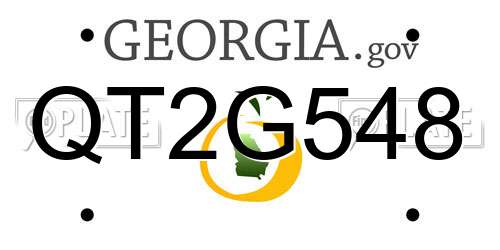 QT2G548 Georgia License Plate