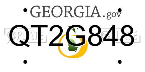 QT2G848 Georgia License Plate