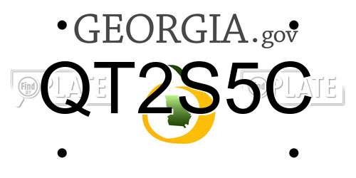 QT2S5C Georgia License Plate