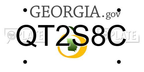 QT2S8C Georgia License Plate