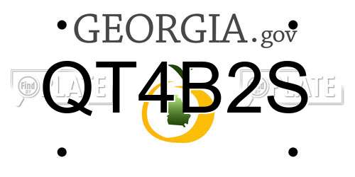 QT4B2S Georgia License Plate
