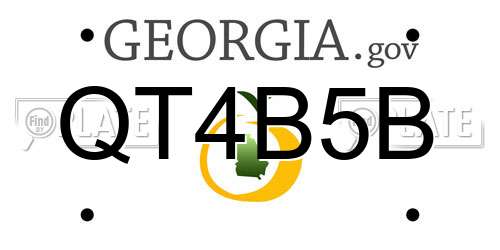 QT4B5B Georgia License Plate