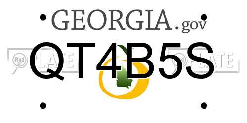 QT4B5S Georgia License Plate