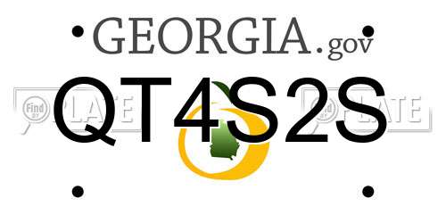 QT4S2S Georgia License Plate