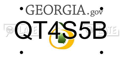 QT4S5B Georgia License Plate
